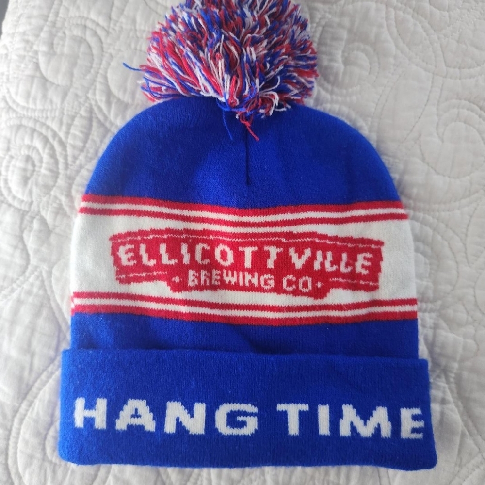 Ellicottville Brewing Co winter hat (Buffalo Bills colors)
